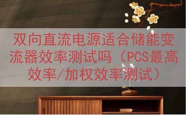 双向直流电源适合储能变流器效率测试吗（PCS最高效率/加权效...